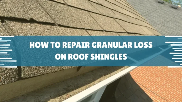 How to Repair Granular Loss on Roof Shingles